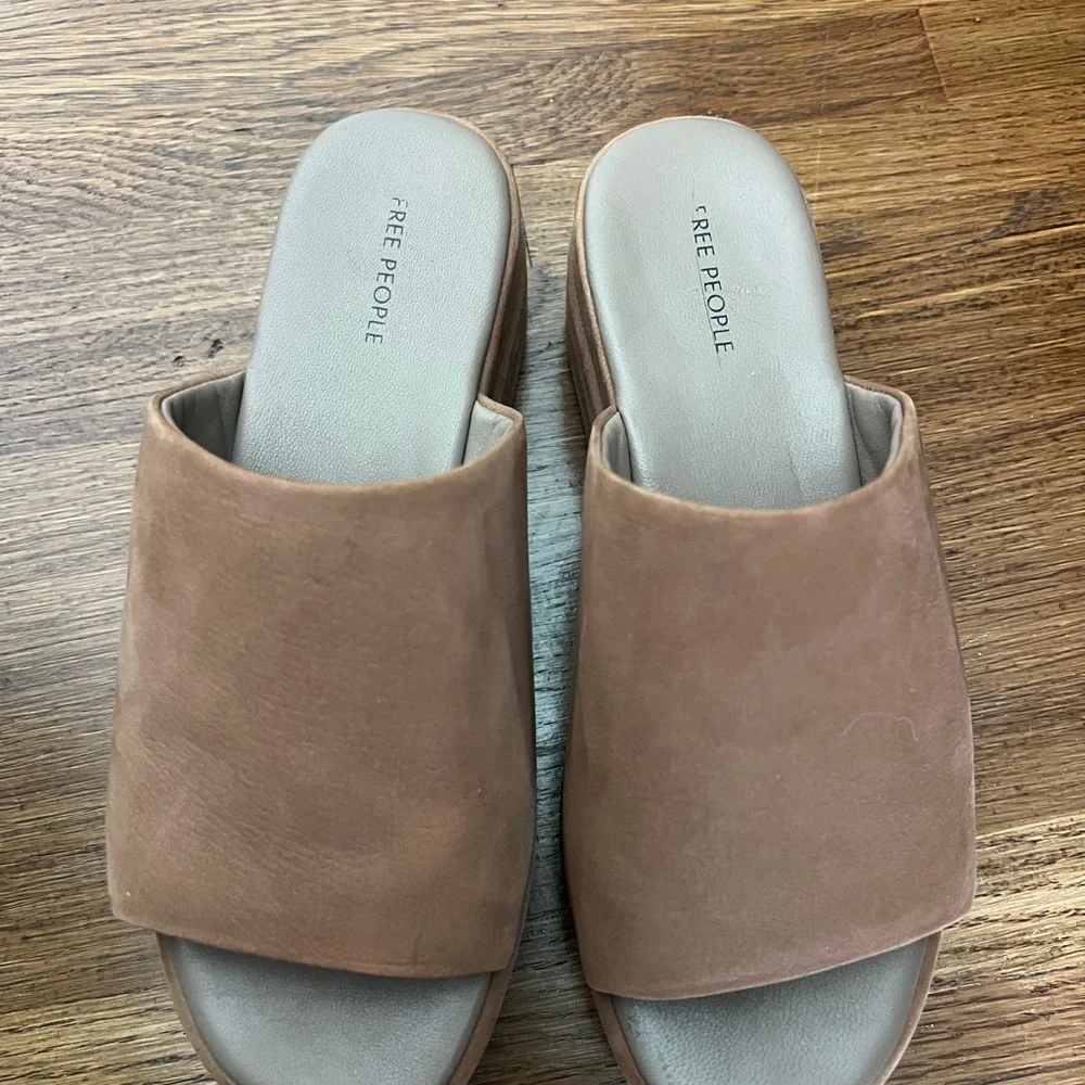 Free People Oak Platform Slide Sandals